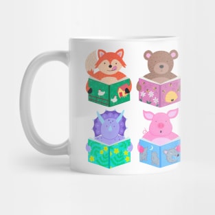 Animals with books Parts 1-4 Mug